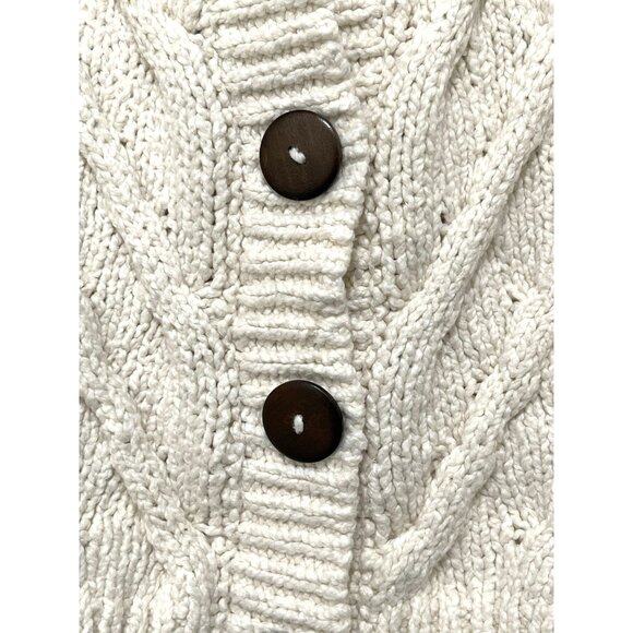 New Free People Bonfire Cropped Cardigan Size Small Knit Cotton - Picture 8 of 10